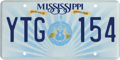MS license plate YTG154