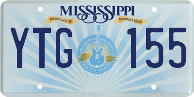 MS license plate YTG155