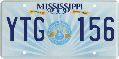 MS license plate YTG156