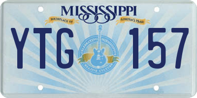 MS license plate YTG157