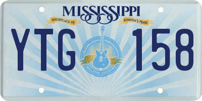 MS license plate YTG158