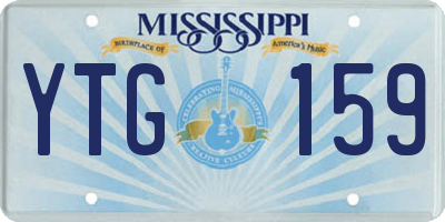 MS license plate YTG159