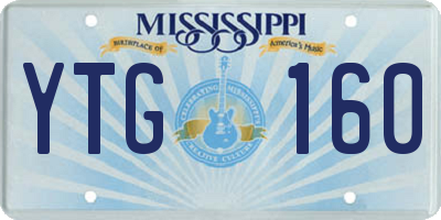 MS license plate YTG160