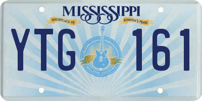 MS license plate YTG161