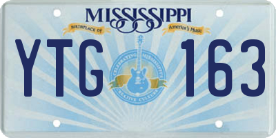 MS license plate YTG163