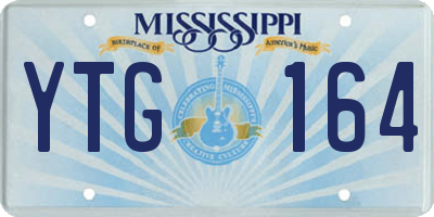 MS license plate YTG164