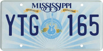 MS license plate YTG165