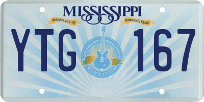 MS license plate YTG167