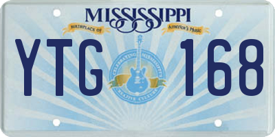 MS license plate YTG168