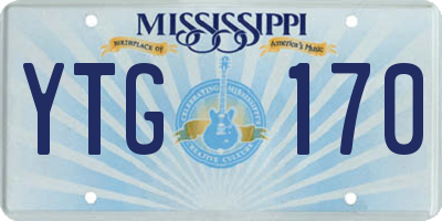 MS license plate YTG170