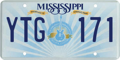MS license plate YTG171