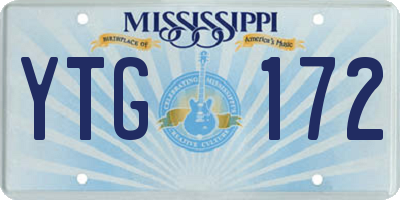 MS license plate YTG172