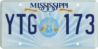 MS license plate YTG173
