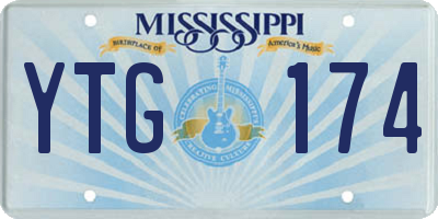MS license plate YTG174