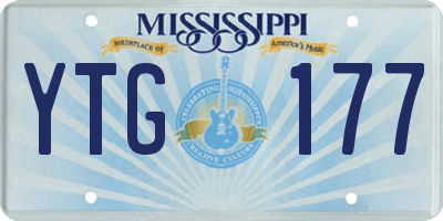 MS license plate YTG177