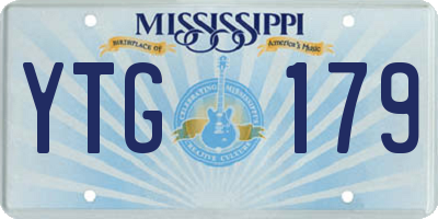 MS license plate YTG179