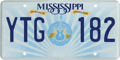 MS license plate YTG182