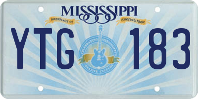 MS license plate YTG183