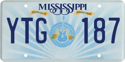 MS license plate YTG187