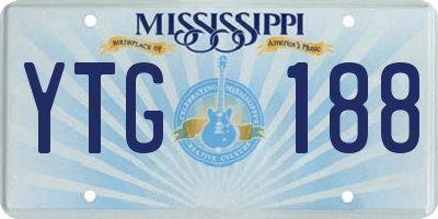 MS license plate YTG188