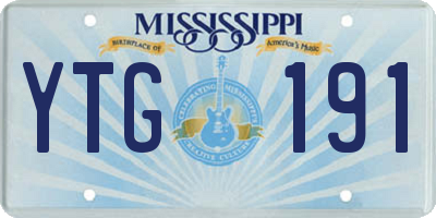 MS license plate YTG191