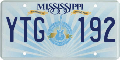 MS license plate YTG192