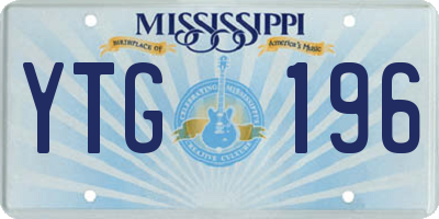 MS license plate YTG196
