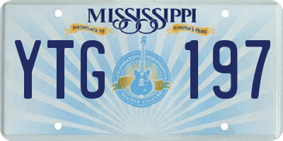 MS license plate YTG197