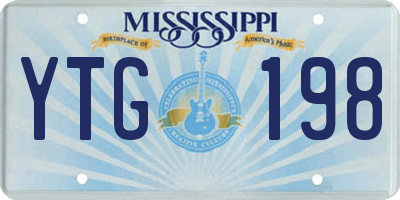 MS license plate YTG198