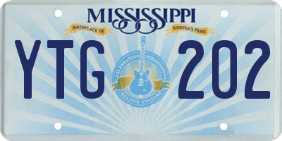 MS license plate YTG202