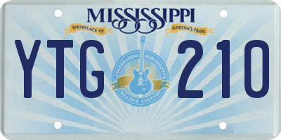 MS license plate YTG210