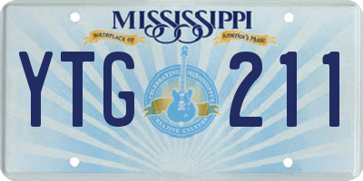 MS license plate YTG211