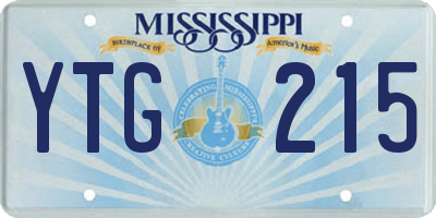MS license plate YTG215