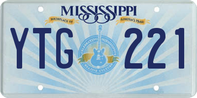 MS license plate YTG221