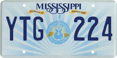 MS license plate YTG224