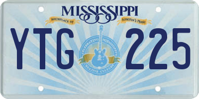 MS license plate YTG225