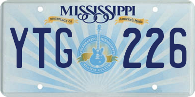 MS license plate YTG226