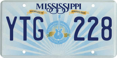 MS license plate YTG228