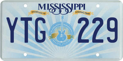 MS license plate YTG229