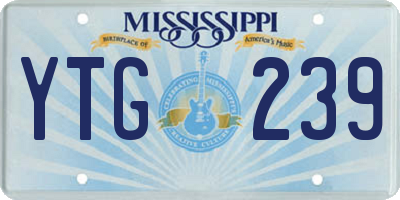 MS license plate YTG239