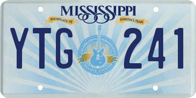 MS license plate YTG241