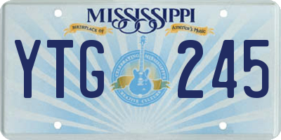 MS license plate YTG245