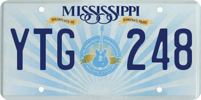 MS license plate YTG248