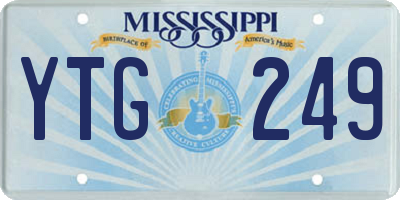 MS license plate YTG249