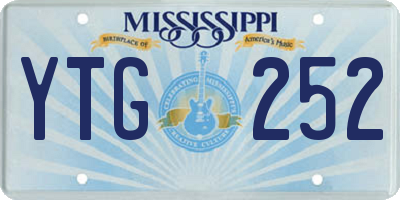 MS license plate YTG252