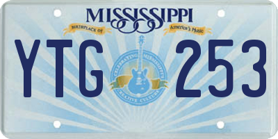MS license plate YTG253