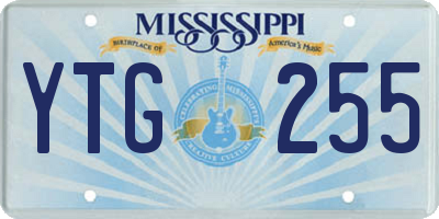 MS license plate YTG255