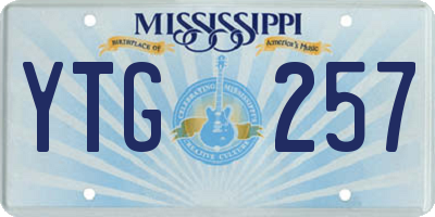 MS license plate YTG257