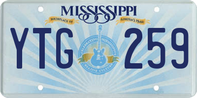 MS license plate YTG259