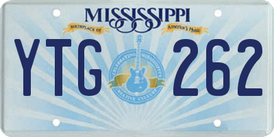 MS license plate YTG262